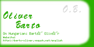 oliver barto business card